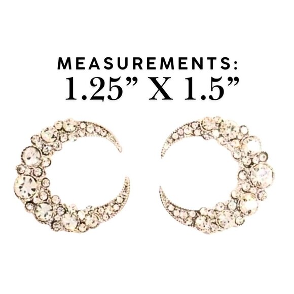 HP! 💎NWT 3 pk. Lot Sparkling Crescent Crystal Zircon Statement Earring Wholesale - Picture 5 of 8